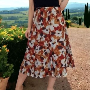 VTG Cotton/Silk Floral Skirt